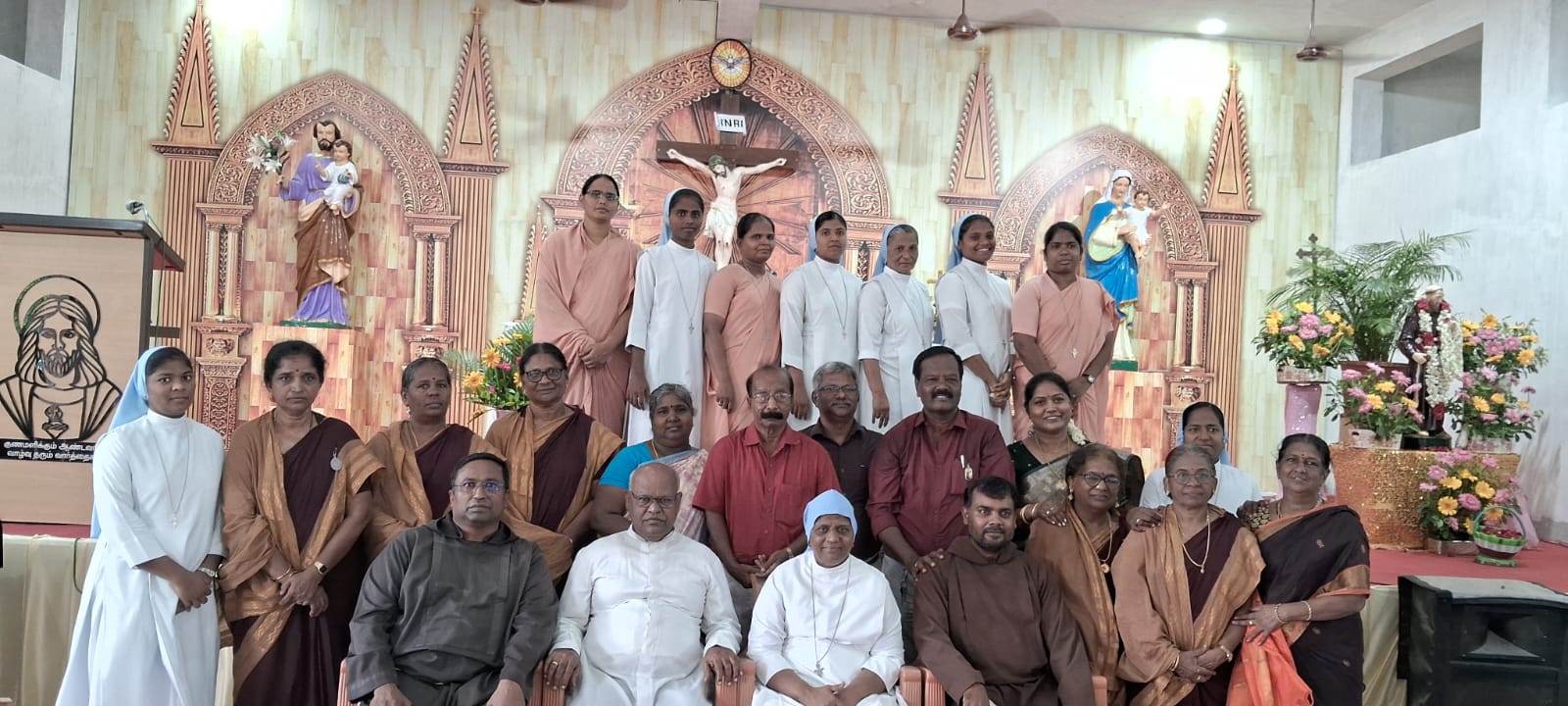 Francis feast day celebration with Parishners. Karumandapam, Trichy.